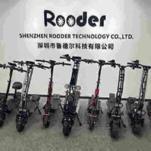 black electric scooter factory