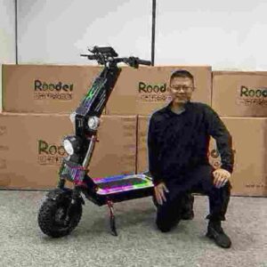 red electric scooter factory