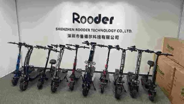 white electric scooter factory